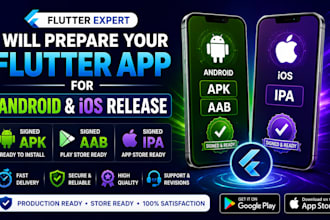 prepare your flutter app for android  ios release with signed apk, aab, and ipa