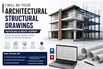 be your architectural structural drawings autocad and revit expert