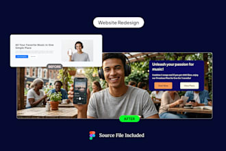 redesign website, saas dashboard or mobile app in figma