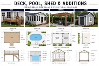 prepare professional permit ready site plans for deck, pool, shed and additions