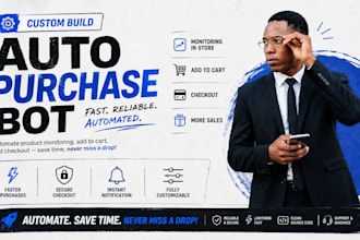 do auto purchase bot, auto checkout bot, auto buying bot, shopping bot