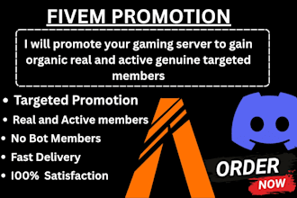 fivem server promotion, discord ads, rust, dayz, minecraft, gaming promotion