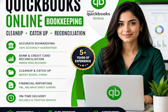 quickbooks online bookkeeping, cleanup, set up, catch up and reconciliation