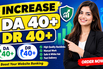 increase domain rating DR 40, da 40,