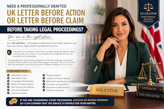 draft UK solicitor letter before action letter before claim demand letter motion