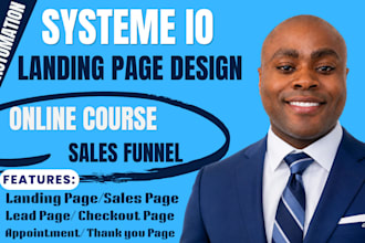 systeme io landing page online course sales funnel automation systeme io website