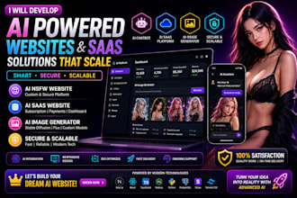 develop ai nsfw website, ai saas website and ai image generator