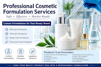 formulate skincare, haircare and cosmetic products