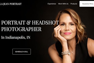 design squarespace headshot photographer website portrait photography website