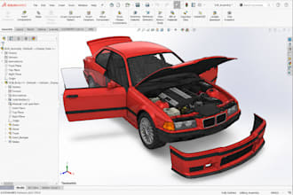create car body kit, custom car model, scale car, 3d miniature car separate part