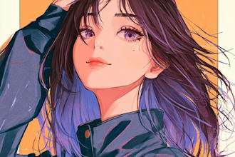draw anime art illustration for pfp, oc, fanart, and vtuber