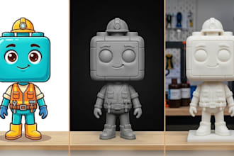 create custom 3d character sculptures, toy figures and mascots