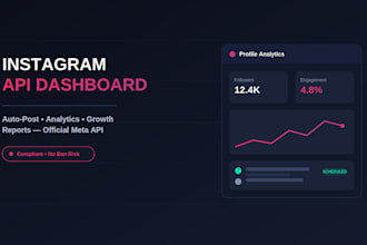 develop python meta API integration and ai instagram scheduler dashboard