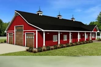 create professional barndominium and pole barn house floor plans