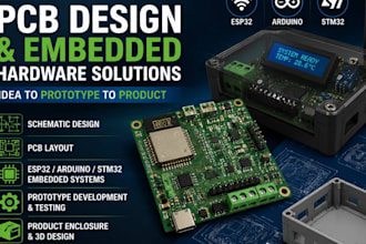 do pcb design esp32 arduino stm32 embedded hardware prototype enclosure product