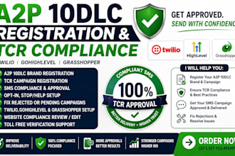 handle a2p 10dlc registration, compliance and gohighlevel sms setup