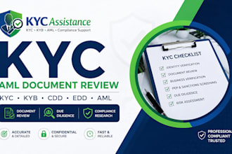 review kyc aml documents and provide onboarding support