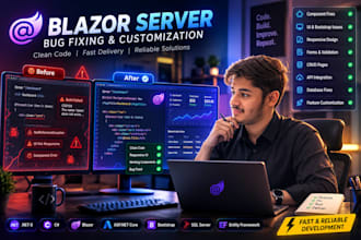 fix bugs and customize your blazor server dotnet web app