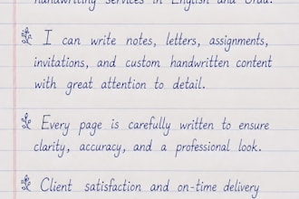 creat neat hand writing sheets