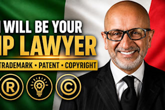 be your italian IP lawyer for trademark patent and copyright legal advice