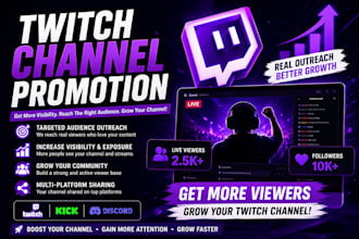 promote your twitch channel and grow your audience