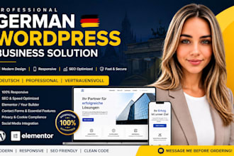 build a german wordpress business website in deutsch