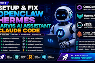 setup fix openclaw hermes jarvis ai assistant open claw claude code