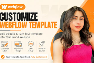 customize webflow template, webflow website design and website development