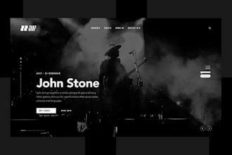 design a modern concert hall, music venue and event website