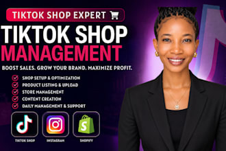 manage tiktok stores ,tik tok shop VA,product listing,tiktok shop