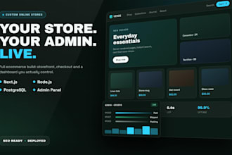 create a modern nextjs ecommerce store with admin panel
