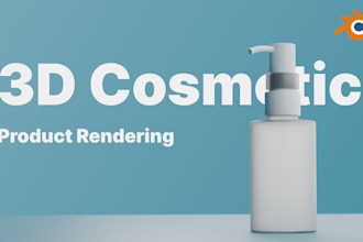 do 3d cosmetic product rendering and mockup