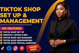 manage tiktok store, tik tok shop VA, product listing, tiktok shop