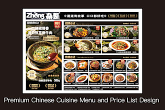 professional chinese cuisine menu design