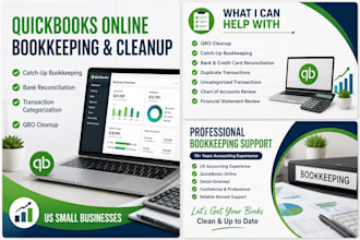 do quickbooks online bookkeeping, cleanup and reconciliation