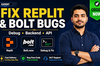 fix replit bugs, bolt new errors, debug backend, api and vibe coding issues
