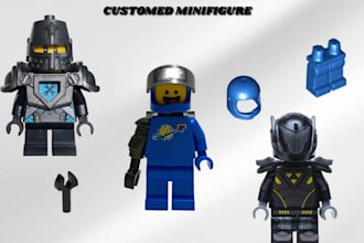 create custom lego minifigure decals, sticker ready for uv and pad printing