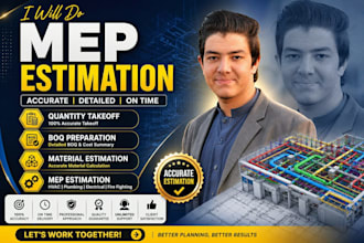 do mep estimation, quantity takeoff, boq and material estimation