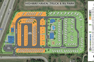 design site plans semi truck  rv park maps and parking layouts