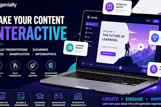 genially interactive presentation, quiz, gamification, infographic and elearning
