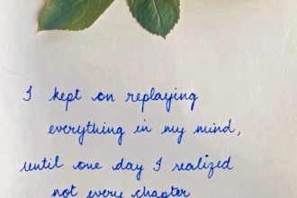 handwrite your text in neat cursive handwriting