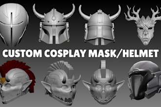 custom wearable 3d cosplay mask helmets cosplay armor fantasy stl file pepakura