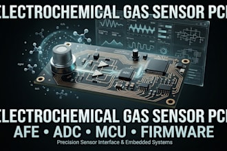 design electrochemical gas sensor pcb, sensor interface and embedded firmware