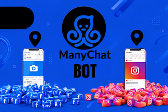 setup manychat chatbot for facebook and ig, instagram dms