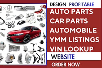 build auto parts website car parts automotive ymm listings website
