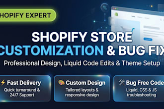 do shopify store development and customization