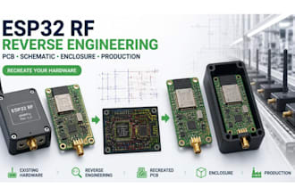 reverse engineer your esp32 rf device into pcb, enclosure ready for production