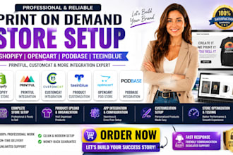 opencart podbase printful customcat shopify pod store podbase print on demand