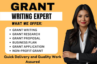 do expert grant writing, grant research,grant proposal