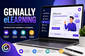 create genially elearning courses, interactive training and learning modules